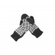 Wooly Coziness - Black N White Gloves