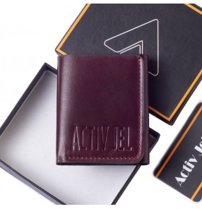 Activ Imperial Bi-fold Leather Wallet - Burgundy