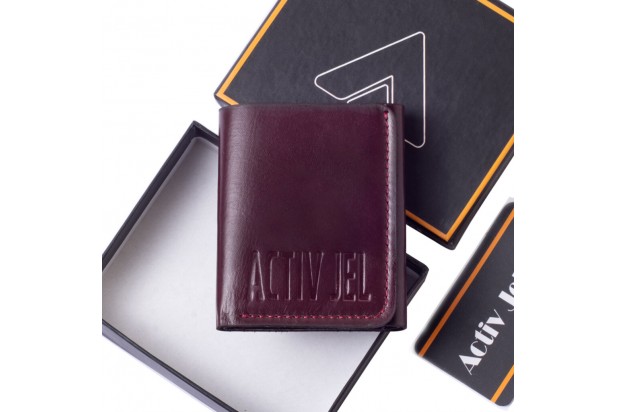 Activ Imperial Bi-fold Leather Wallet - Burgundy