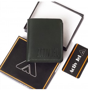Activ Imperial Bi-fold Leather Wallet * Dark Green