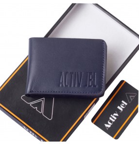 Activ Imperial Bi-fold Leather Wallet * Navy Blue