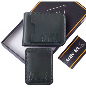 Activ Imperial Bi-fold Leather Wallet - Dark Green