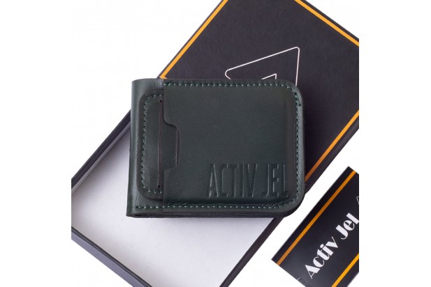 Activ Imperial Bi-fold Leather Wallet - Dark Green