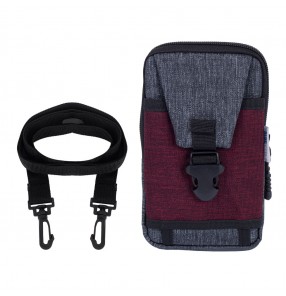 Mini Crossbody Bag - Grey X  Burgundy