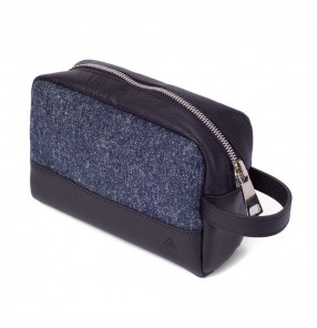 Leather x Denim Wash Bag