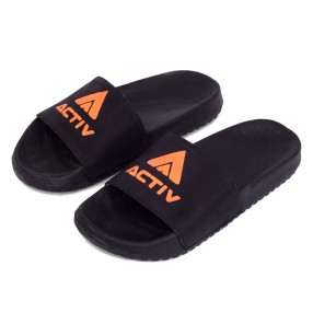 Activ Blue Wire Icon Slippers - Black