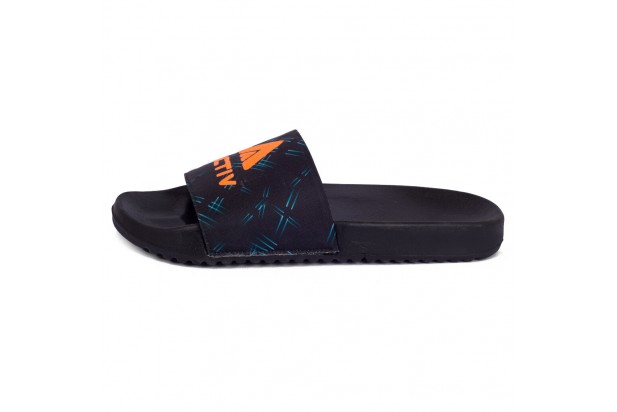 Activ Blue Wire Icon Slippers - Black