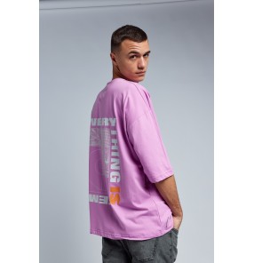Everything is Temporary Oversized T-shirt - Lavender 