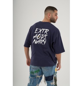 Extraordinary Oversized Navy Blue Tee