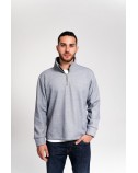 AJ Quarter Zipper Sweater - Silver Grey