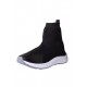 Long Neck Sock Boots - Black x Grey