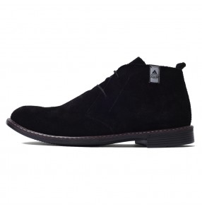 Smokey Black Chamois Half Boots