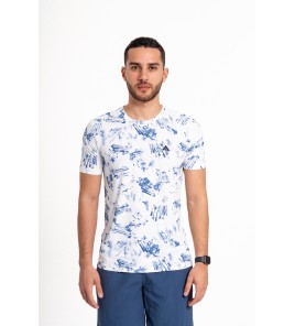 Act-Wire Fit Short Sleeve – White x Blue
