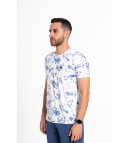 Act-Wire Fit Short Sleeve – White x Blue