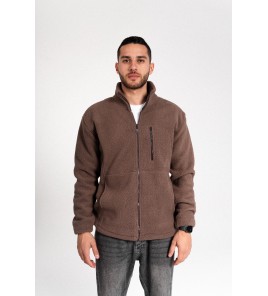 Act - Polar Fleece Jacket-Brown