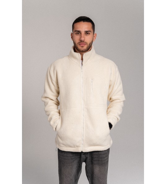 Act - Polar Fleece Jacket-Off White